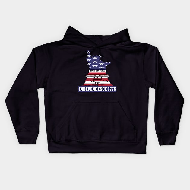 4th july Kids Hoodie by karascom